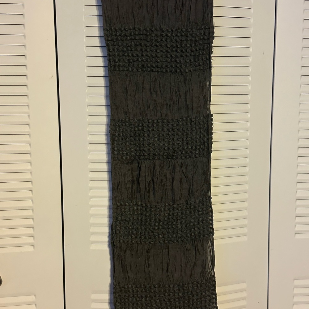 Textured Gray Scarf